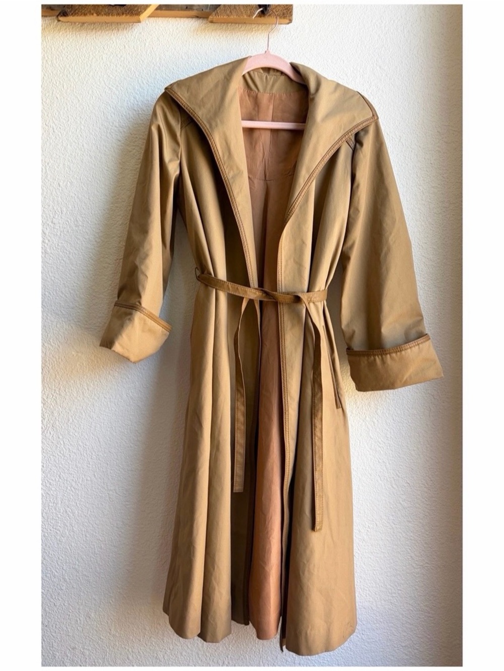 Vintage Raincheetas by Naman Tan Belted Trench